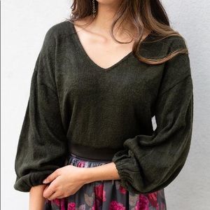Joyfolie Mia Joy Tara Sweater in Evergreen